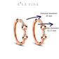 Chain Diamond Gold Earrings