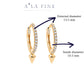 Cone Diamond Gold Earrings