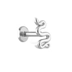 Snake yılan tasarımlı 14K altın piercing - helix ve cartilage için
