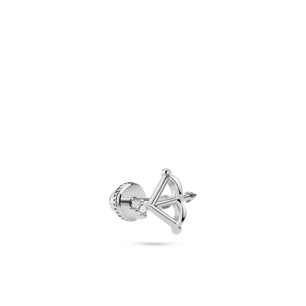 Arrow Gold Piercing detay görünümü - 14K altın pırlanta ok piercing