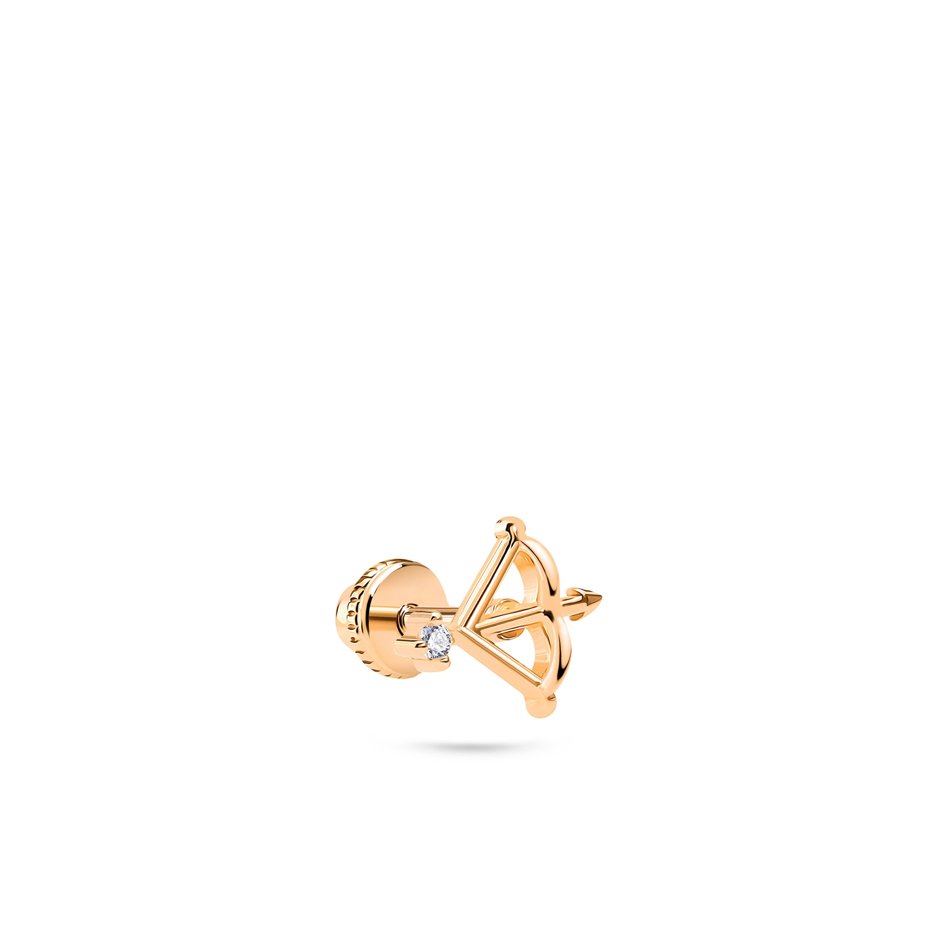 Arrow Gold Piercing detay görünümü - 14K altın pırlanta ok piercing