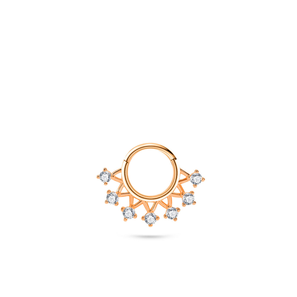 Clown Diamond Gold Clicker Piercing - 14K altın pırlanta piercing