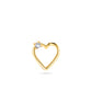 Single Heart Gold Piercing