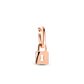 Diamond Pink Heart, Key and Lock Gold Earring
