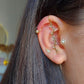 Floral Pearl Gold Piercing