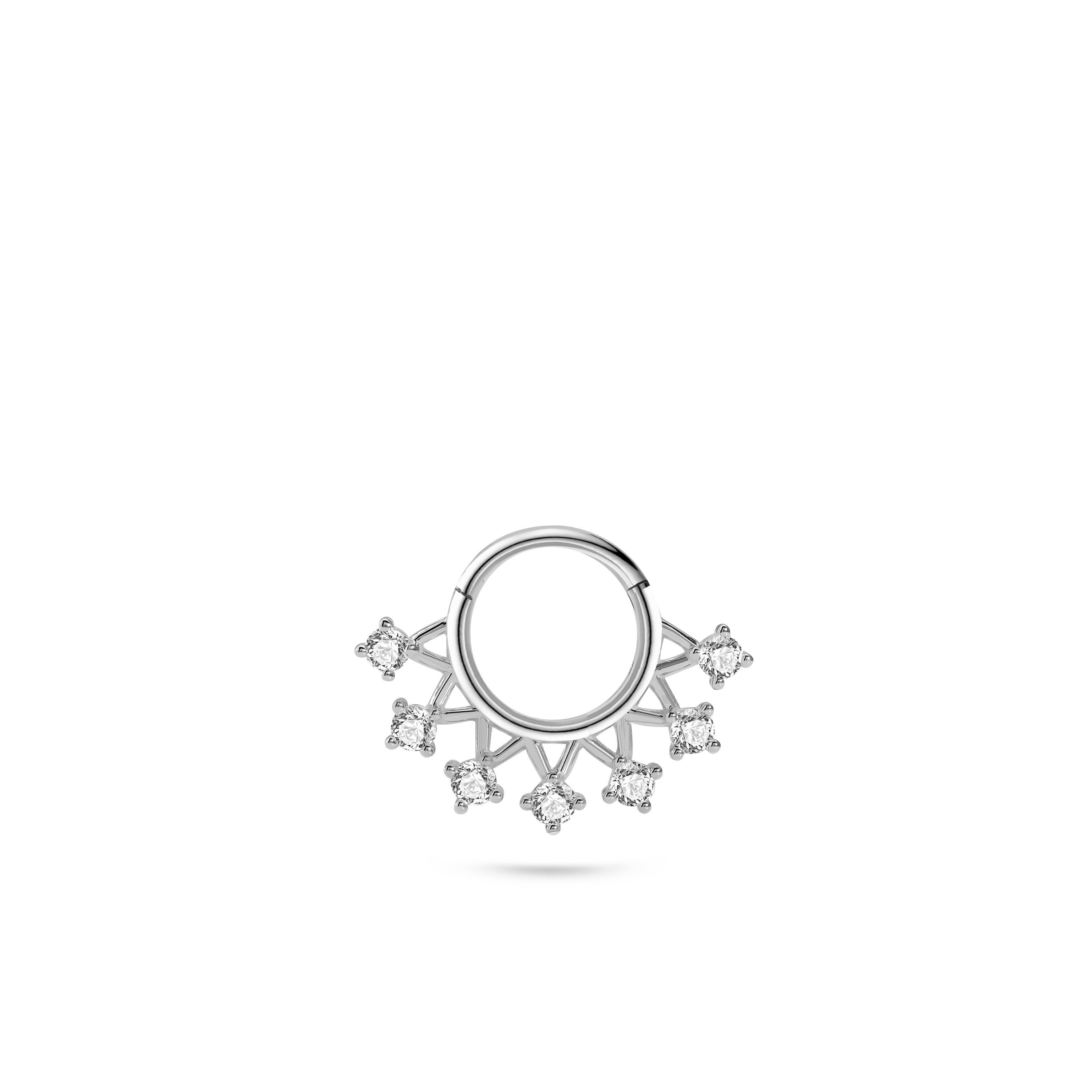 Clown Diamond Gold Clicker Piercing - 14K altın pırlanta piercing