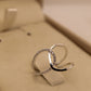 Criss Cross X Diamond Ring