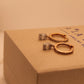 Pave Baguette Gold Earrings