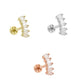 5 Baguette Cut Gold Piercing