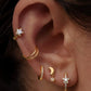 Diamond Mini Star Gold Earrings
