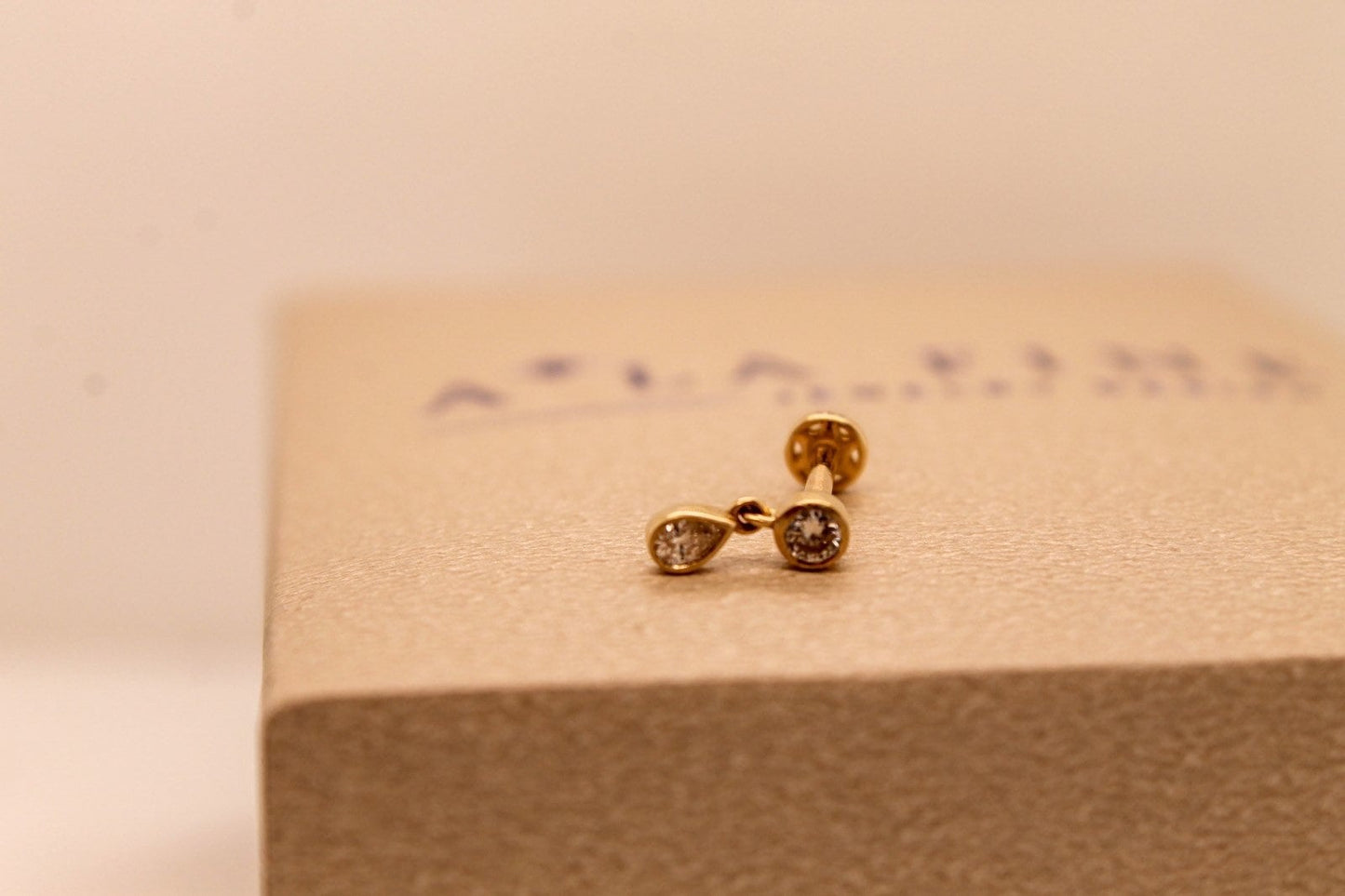 Tear Drop Gold Piercing