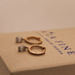 Pave Baguette Gold Earrings