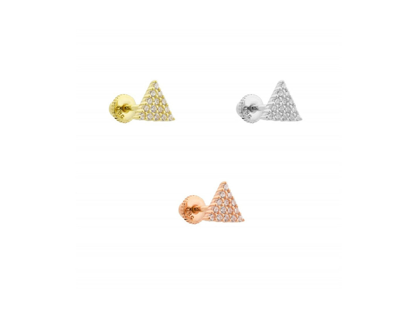 Triangle Stud Gold Piercing