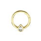 Pear Gold Clicker Piercing