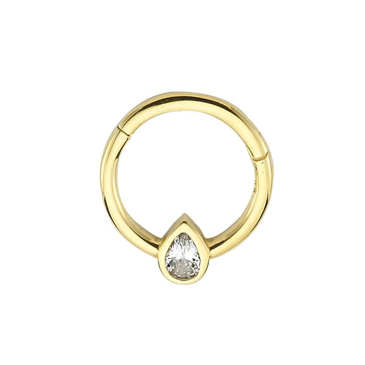 Pear Gold Clicker Piercing