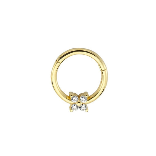 Floral Cicker Gold Piercing