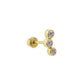 Round Triple Gold Piercing