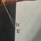 İnitial Monogram Double Chain Necklace