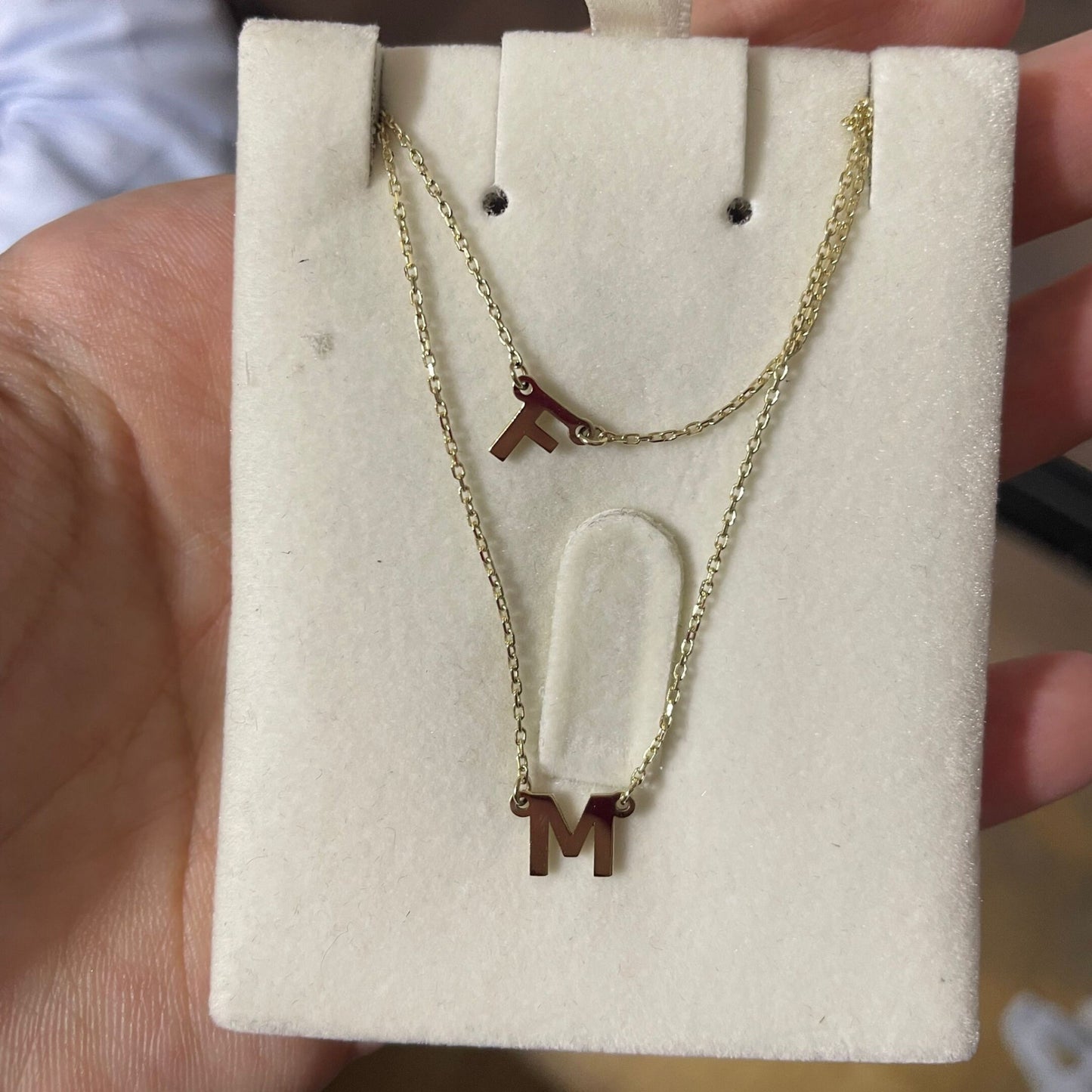 İnitial Monogram Double Chain Necklace