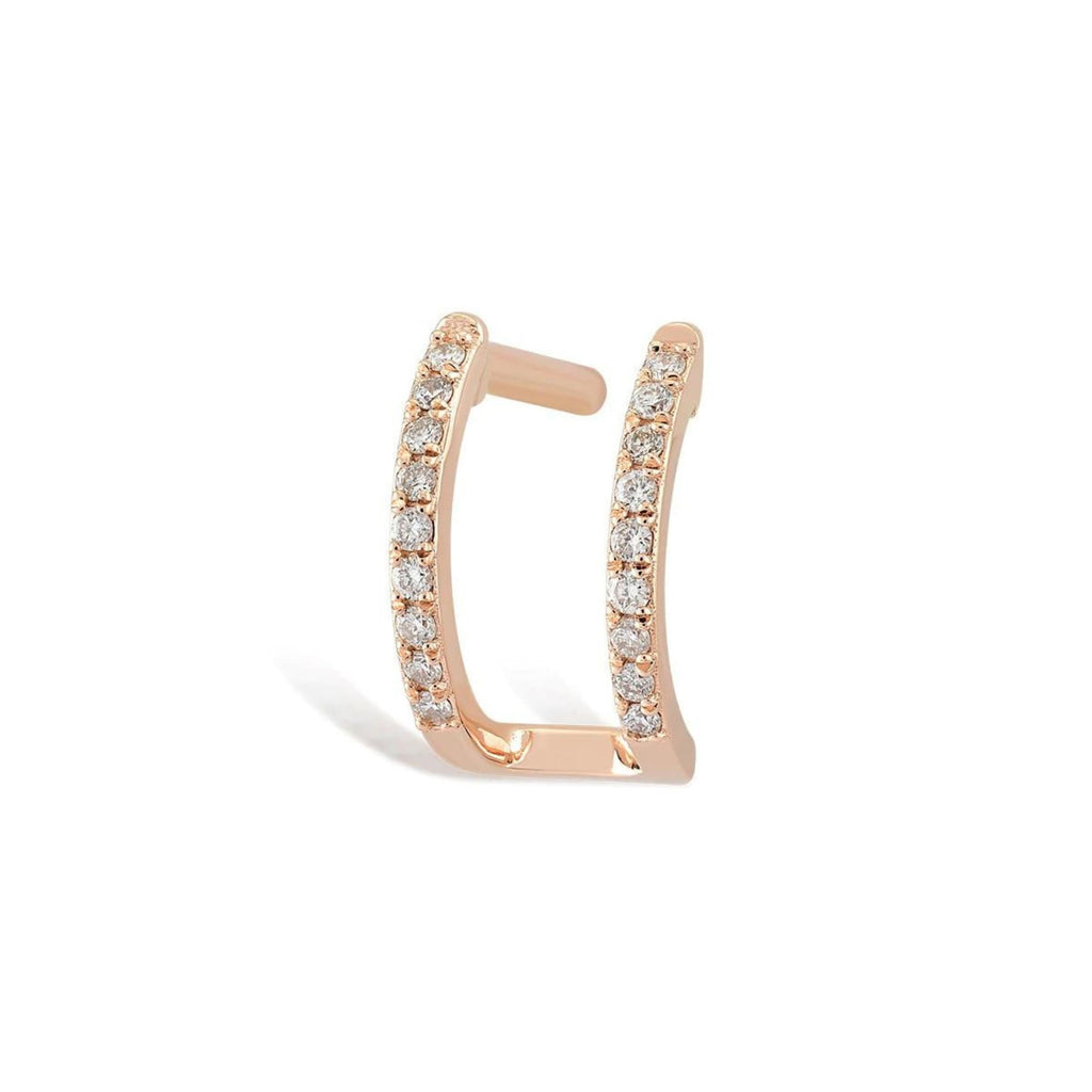 Diamond Cuff Gold Piercing detay görünümü - 14K altın pırlanta cuff piercing