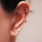 5 Baguette Cut Gold Piercing