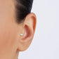 White Enamel Heart Gold Piercing