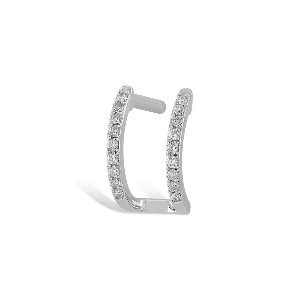 Diamond Cuff Gold Piercing detay görünümü - 14K altın pırlanta cuff piercing