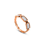 Rectangle Diamond Yüzük detay görünümü - 14K altın pırlanta yüzük