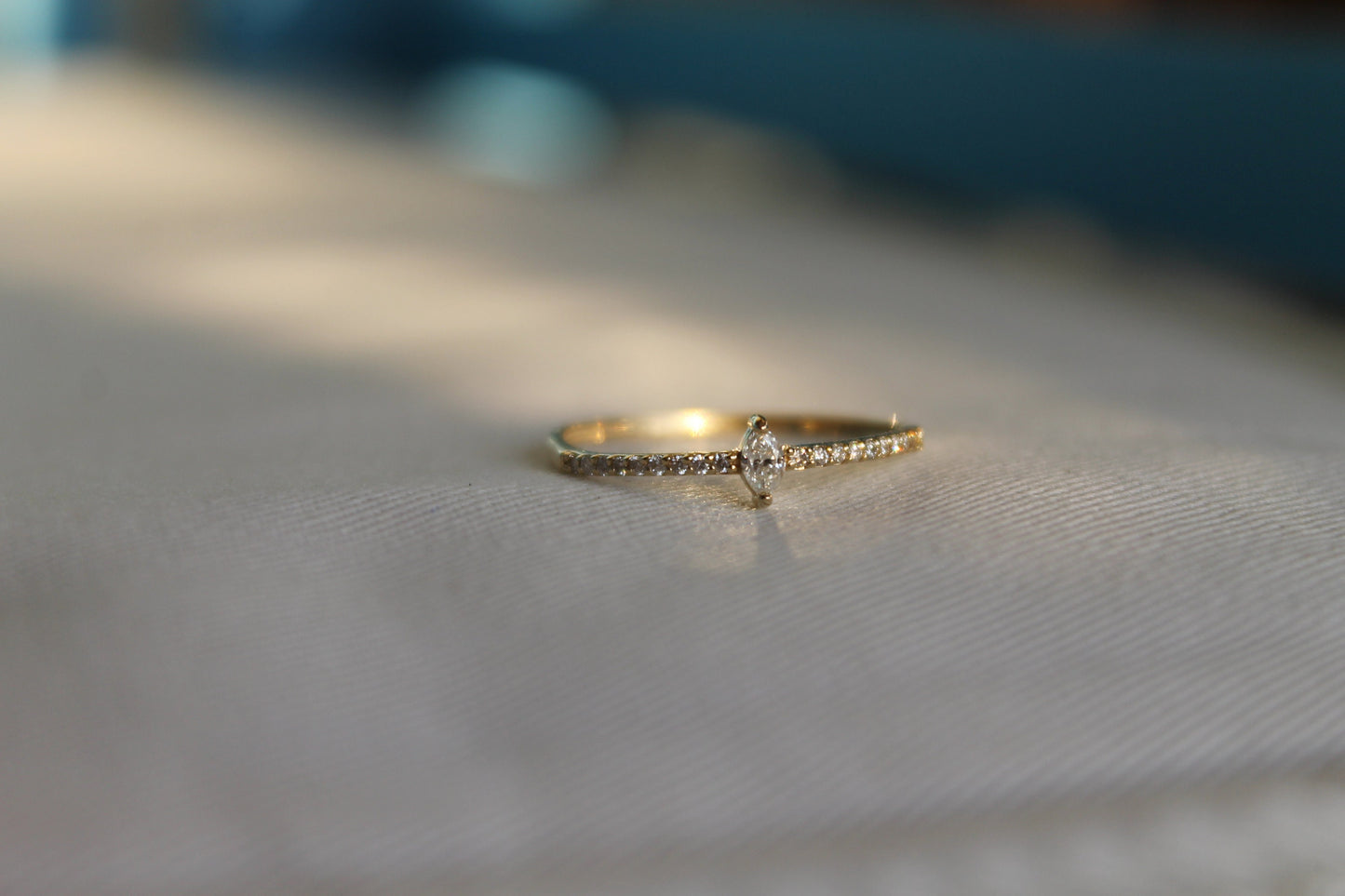 Dainty Marquise Diamond Ring