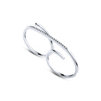 Twin Yüzük detay görünümü - 14K altın pırlanta ikiz yüzük